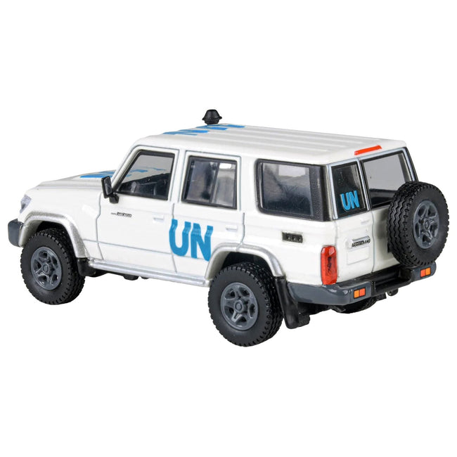 2014 Toyota Land Cruiser LC76 White "United Nations" 1/64 Diecast Model Car by Paragon Models - Paragon - ModelCars.com