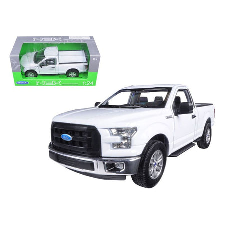 2015 Ford F - 150 Regular Cab Pickup Truck White 1/24 - 1/27 Diecast Model Car by Welly - Welly - ModelCars.com