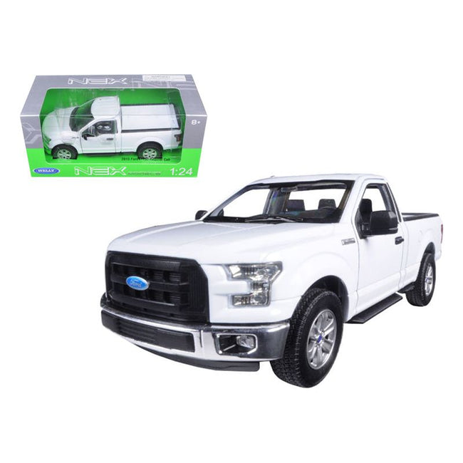 2015 Ford F - 150 Regular Cab Pickup Truck White 1/24 - 1/27 Diecast Model Car by Welly - Welly - ModelCars.com