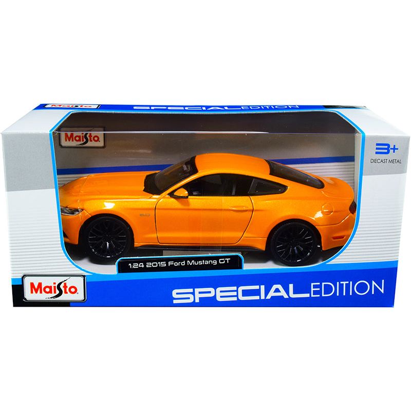 2015 Ford Mustang GT 5.0 Orange Metallic 1/24 Diecast Model Car by Maisto - Maisto - ModelCars.com