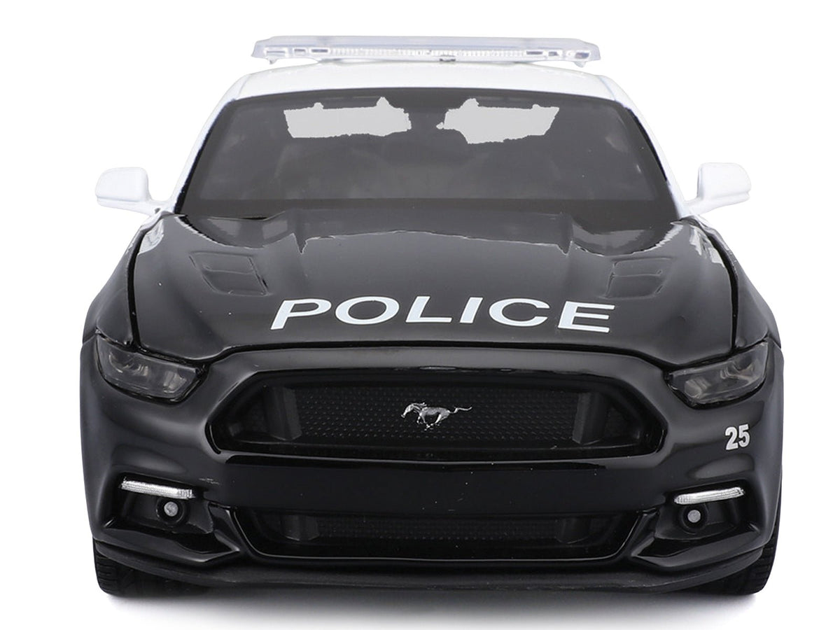 2015 Ford Mustang GT 5.0 "Police" Black and White "Authority" Series 1/24 Diecast Model Car by Maisto-Maisto-ModelCars.com