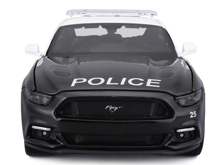 2015 Ford Mustang GT 5.0 "Police" Black and White "Authority" Series 1/24 Diecast Model Car by Maisto-Maisto-ModelCars.com