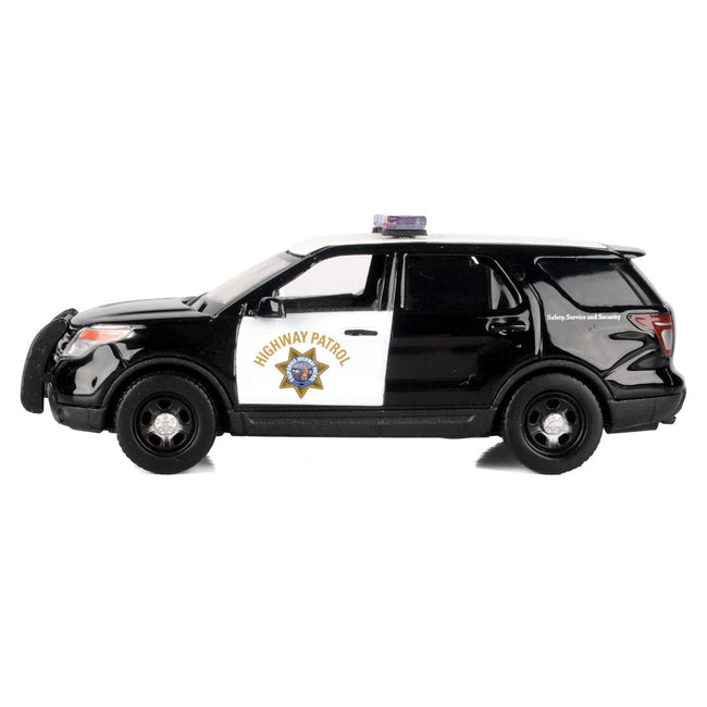 2015 Ford Police Interceptor Utility "California Highway Patrol" Black and White "Law Enforcement and Public Service" Series 1/43 Diecast Model Car by Motormax-Motormax-ModelCars.com