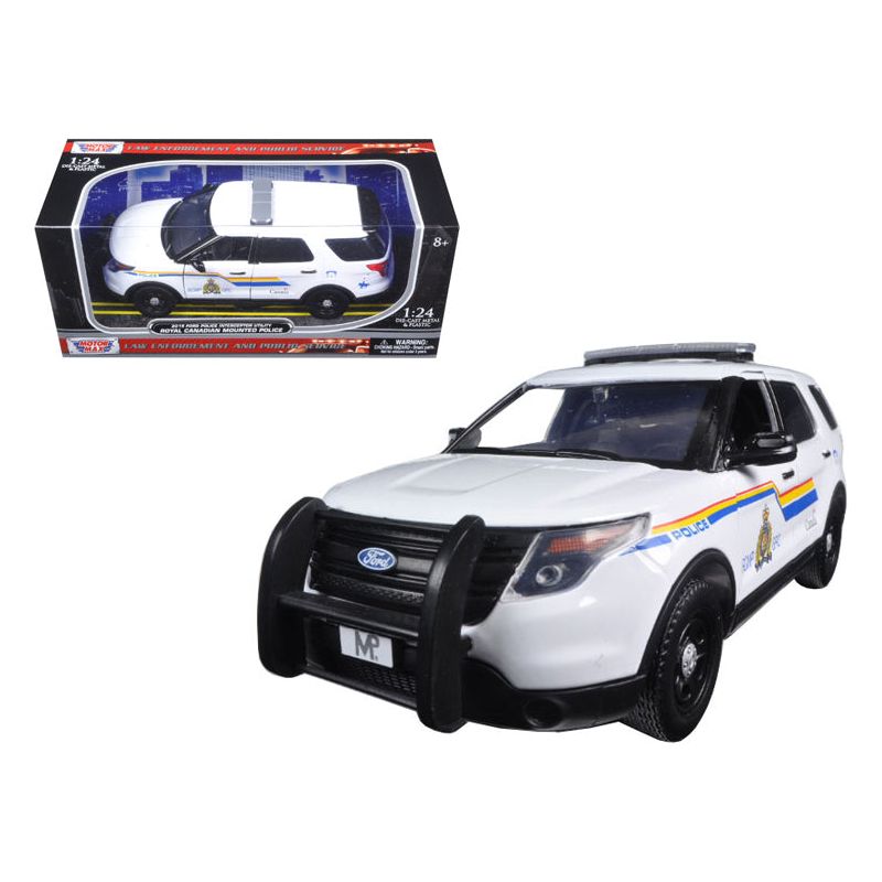 2015 Ford Police Interceptor Utility with Light Bar "RCMP Royal Canadian Mounted Police" White 1/24 Diecast Model Car by Motormax - Motormax - ModelCars.com