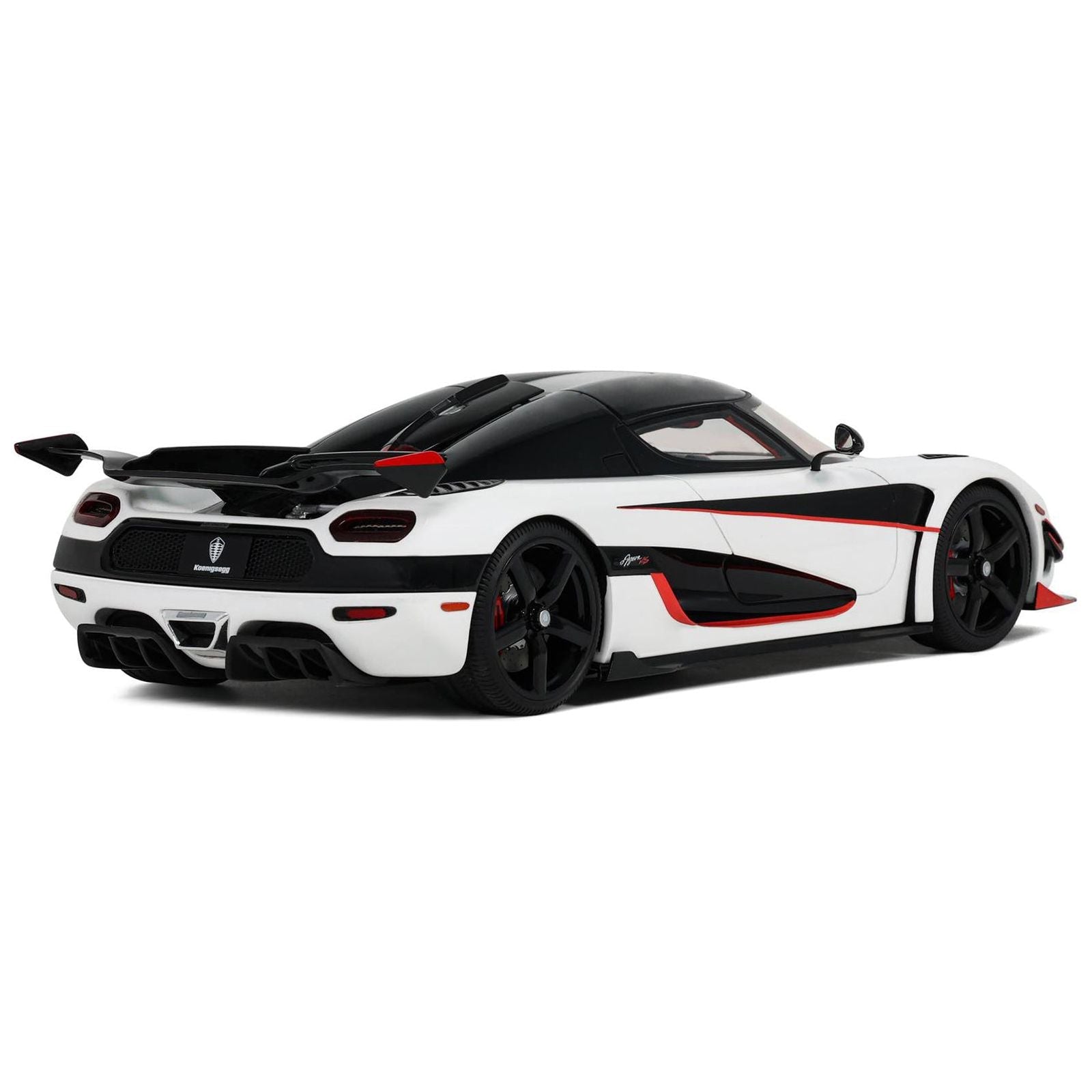 2015 Koenigsegg Agera RS White and Black with Red Interior 1/18 Model Car by GT Spirit - GT Spirit - ModelCars.com