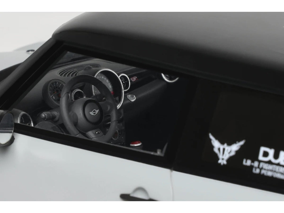 2015 Mini Cooper R56 LB-Works "LB Nation" Gray with Black Top Limited Edition to 999 pieces Worldwide 1/18 Model Car by Otto Mobile-Otto Mobile-ModelCars.com