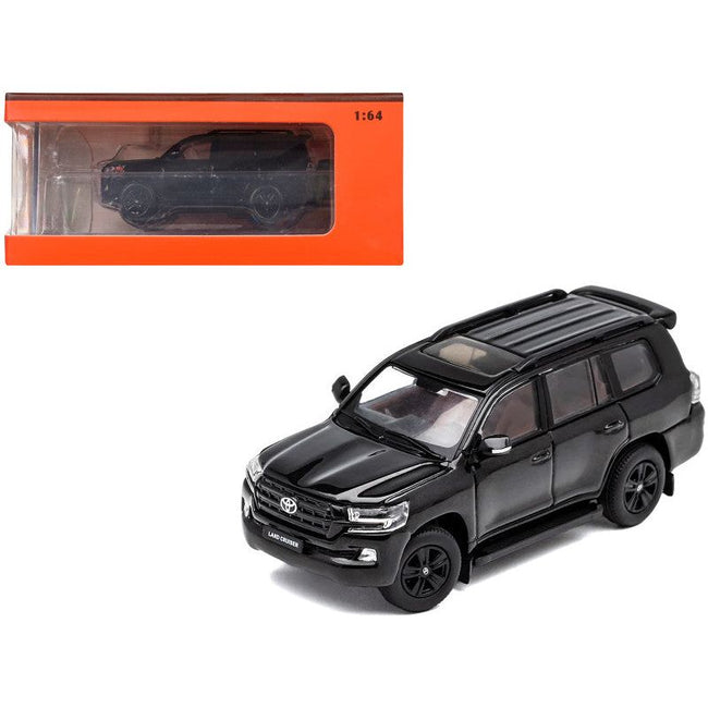 2015 Toyota Land Cruiser (200) Black with Roof Rack 1/64 Diecast Model Car by GCD-GCD-ModelCars.com