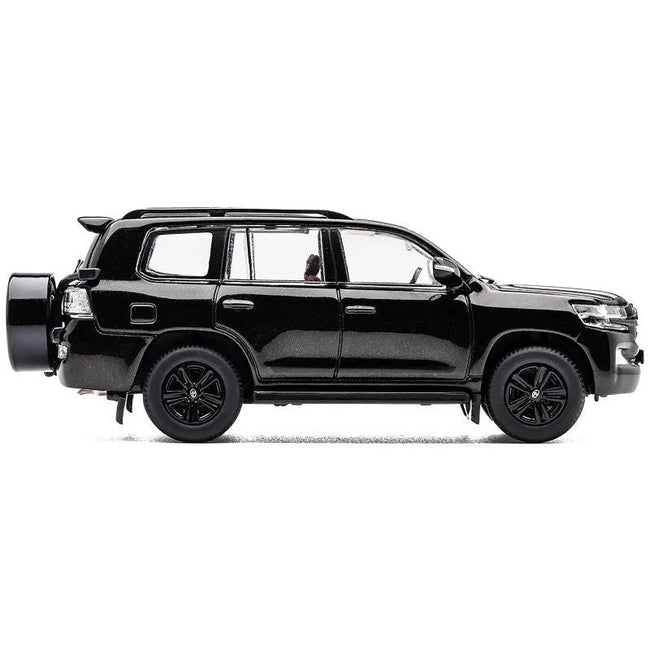 2015 Toyota Land Cruiser (200) Black with Roof Rack 1/64 Diecast Model Car by GCD-GCD-ModelCars.com