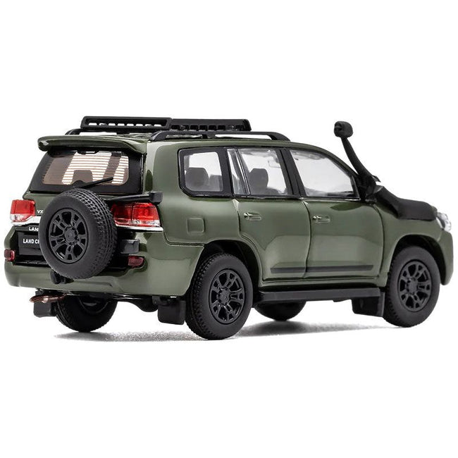 2015 Toyota Land Cruiser (200) Green with Roof Rack 1/64 Diecast Model Car by GCD-GCD-ModelCars.com