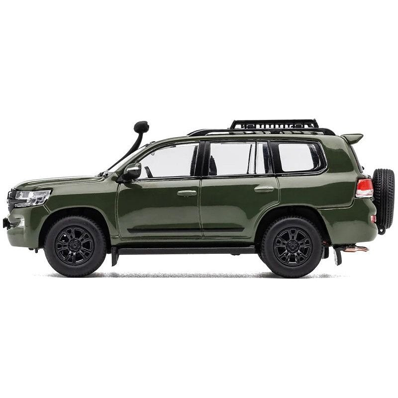 2015 Toyota Land Cruiser (200) Green with Roof Rack 1/64 Diecast Model Car by GCD - GCD - ModelCars.com