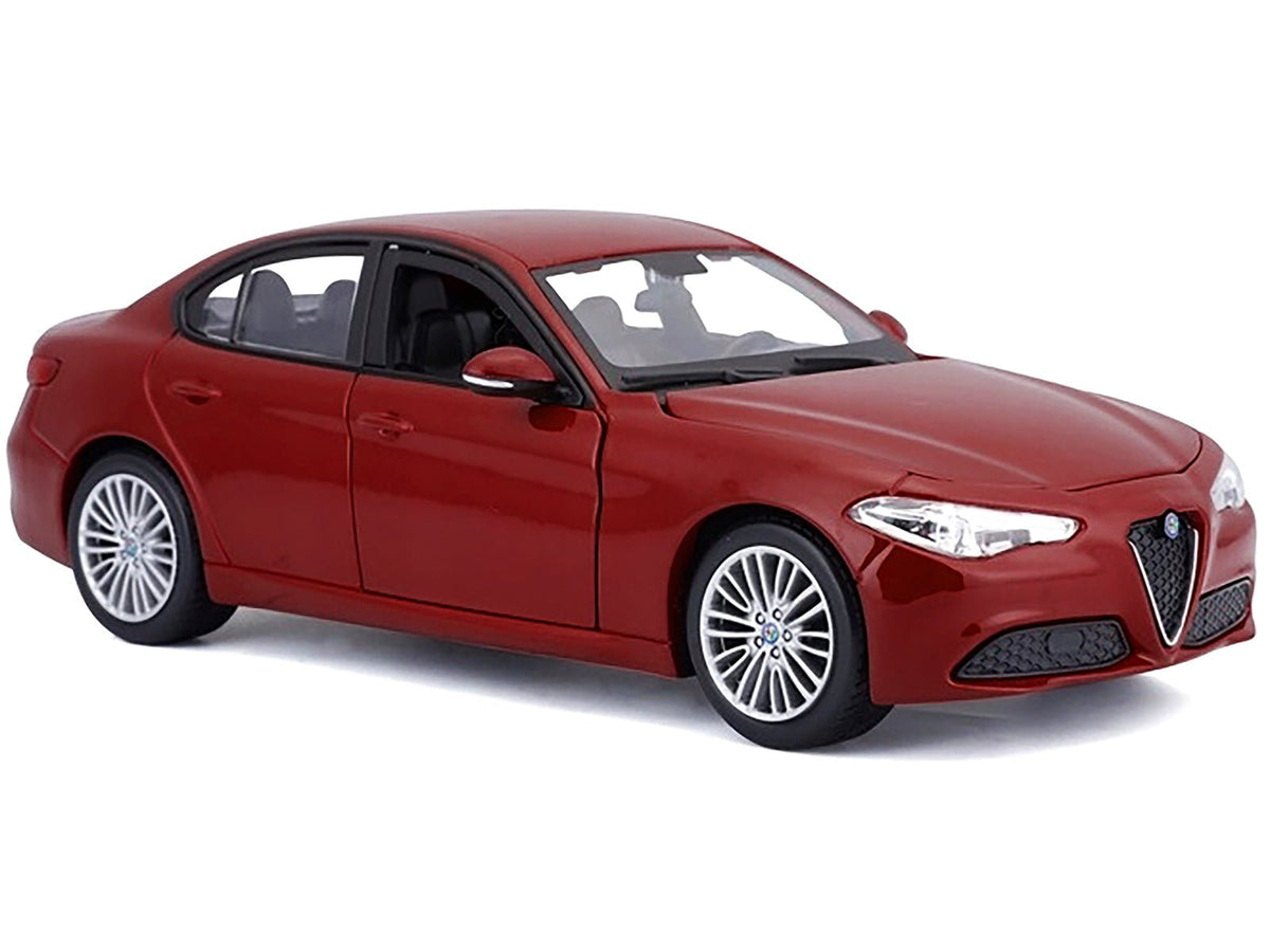 2016 Alfa Romeo Giulia Burgundy 1/24 Diecast Model Car by Bburago-Bburago-ModelCars.com
