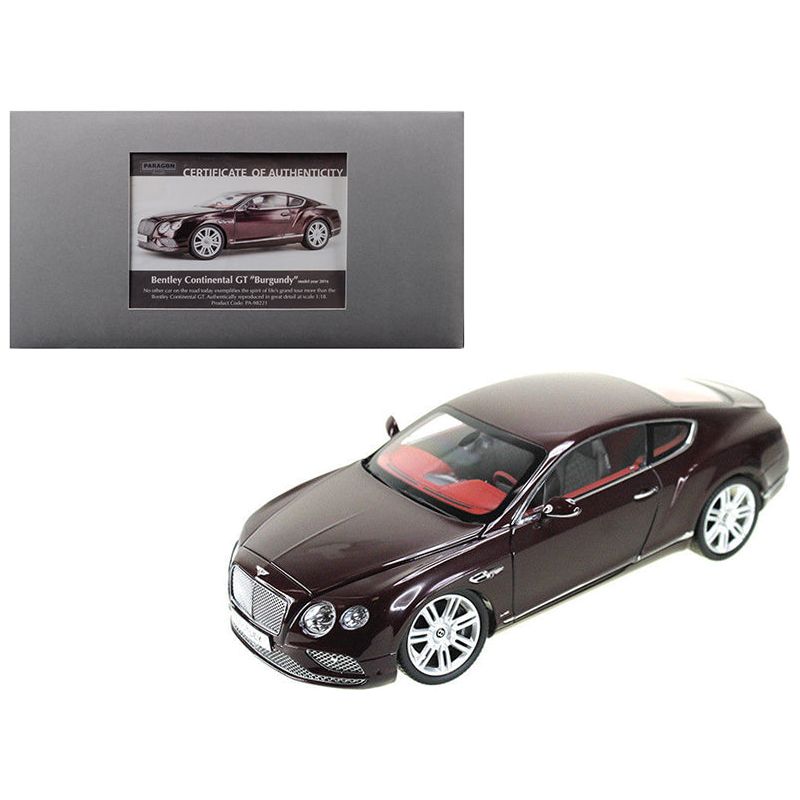 2016 Bentley Continental GT LHD Burgundy 1/18 Diecast Model Car by Paragon - Paragon - ModelCars.com