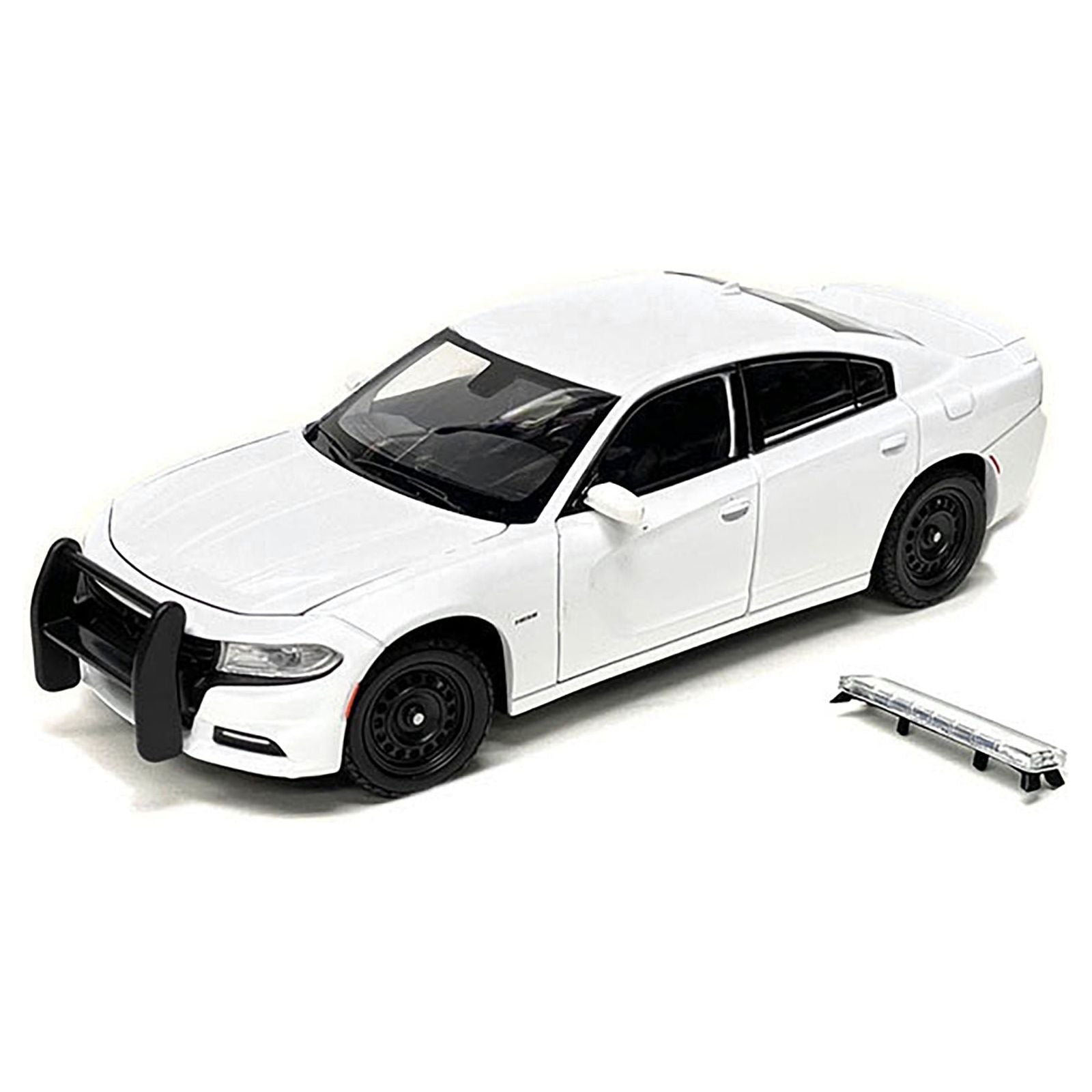 2016 Dodge Charger Pursuit Police Interceptor White Unmarked "Police Pursuit" Series 1/24 Diecast Model Car by Welly - Welly - ModelCars.com