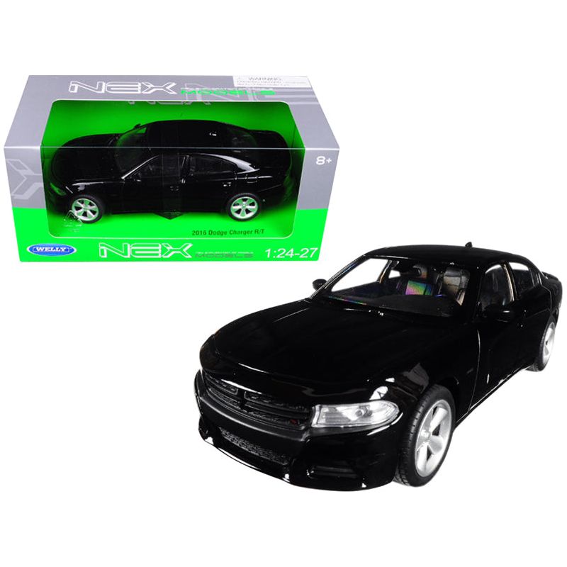 2016 Dodge Charger R/T Black "NEX Models" 1/24 - 1/27 Diecast Model Car by Welly - Welly - ModelCars.com