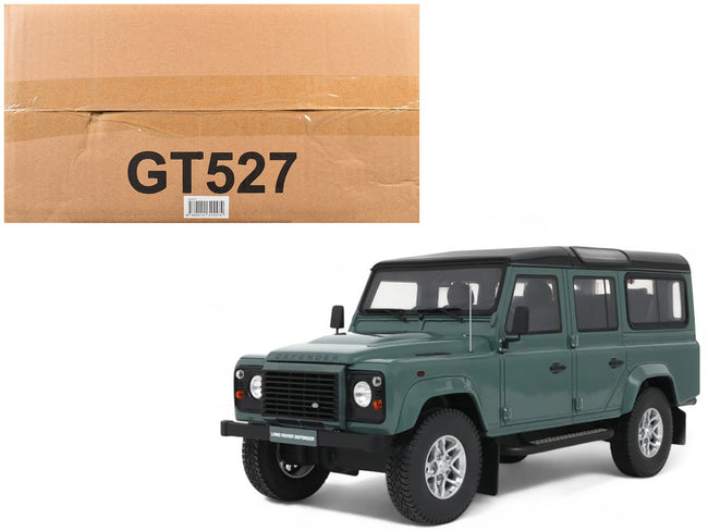 2016 Land Rover Defender 3 Station Wagon Green with Black Top 1/18 Model Car by GT Spirit-GT Spirit-ModelCars.com