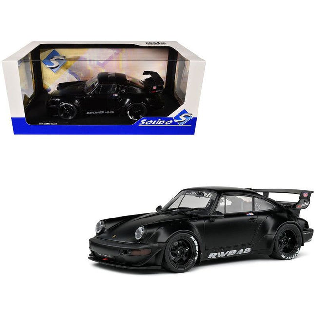 2016 RWB Bodykit "Darth Vader" Matt Black 1/18 Diecast Model Car by Solido-Solido-ModelCars.com
