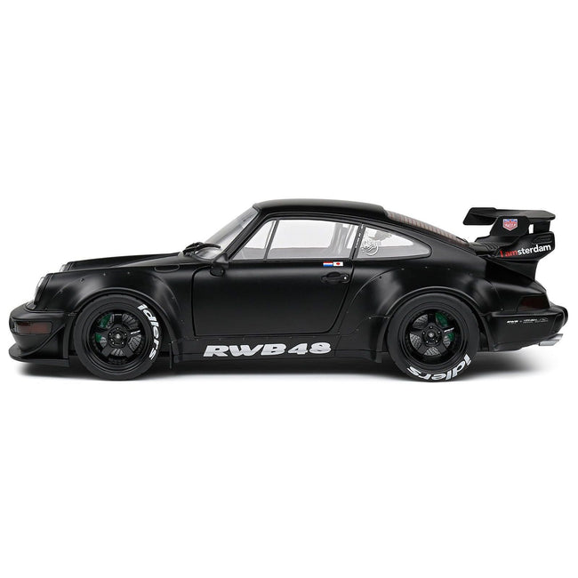 2016 RWB Bodykit "Darth Vader" Matt Black 1/18 Diecast Model Car by Solido-Solido-ModelCars.com