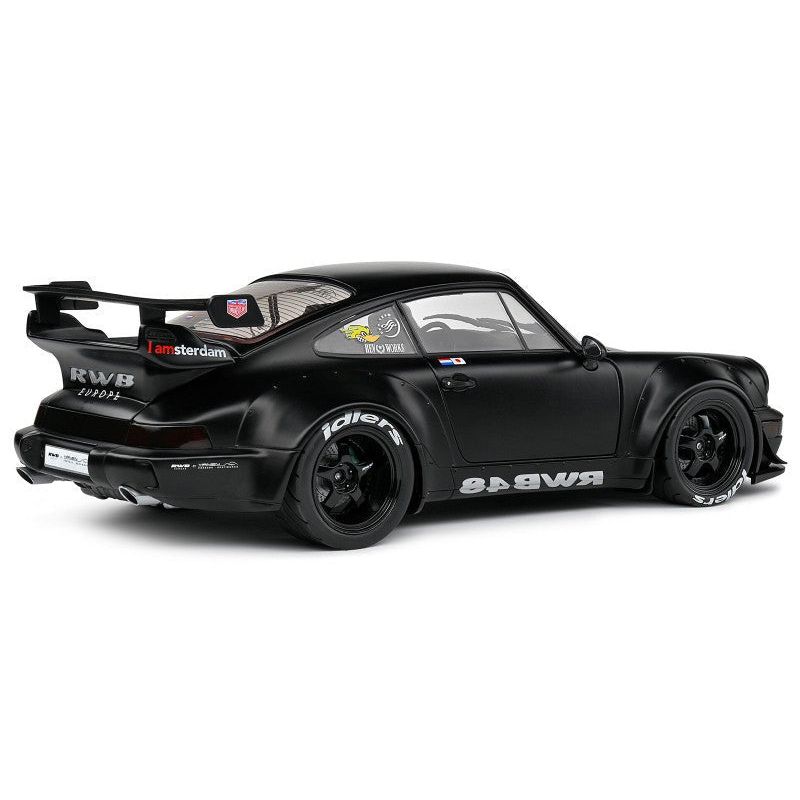 2016 RWB Bodykit "Darth Vader" Matt Black 1/18 Diecast Model Car by Solido - Solido - ModelCars.com