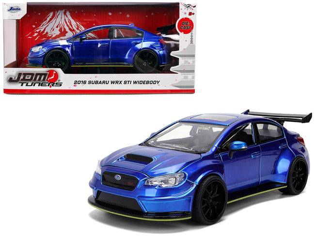 2016 Subaru WRX STI Widebody Blue Metallic "JDM Tuners" Series 1/24 Diecast Model Car by Jada-Jada-ModelCars.com
