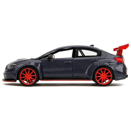 2016 Subaru WRX STI Widebody Dark Blue and Yuji Itadori Diecast Figure "Jujutsu Kaisen" (2020–2023) TV Series "Anime Hollywood Rides" Series 1/24 Diecast Model Car by Jada - Jada - ModelCars.com