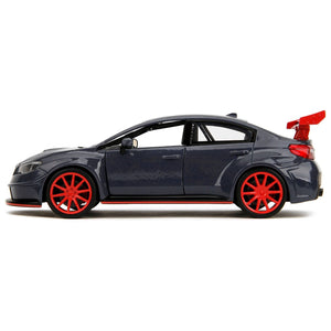 2016 Subaru WRX STI Widebody Dark Blue and Yuji Itadori Diecast Figure "Jujutsu Kaisen" (2020â€“2023) TV Series "Anime Hollywood Rides" Series 1/24 Diecast Model Car by Jada