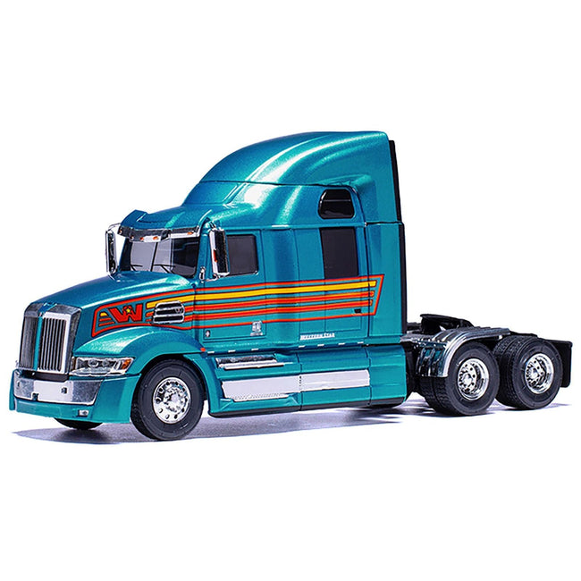 2016 Western Star 5700XE Truck Tractor Blue Metallic with Stripes 1/43 Diecast Model by IXO Models-IXO-ModelCars.com