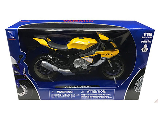 2016 Yamaha YZF-R1 Yellow Motorcycle Model 1/12 by New Ray-New Ray-ModelCars.com