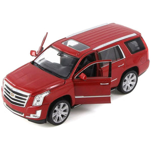 2017 Cadillac Escalade with Sunroof Red Metallic 1/24-1/27 Diecast Model Car by Welly