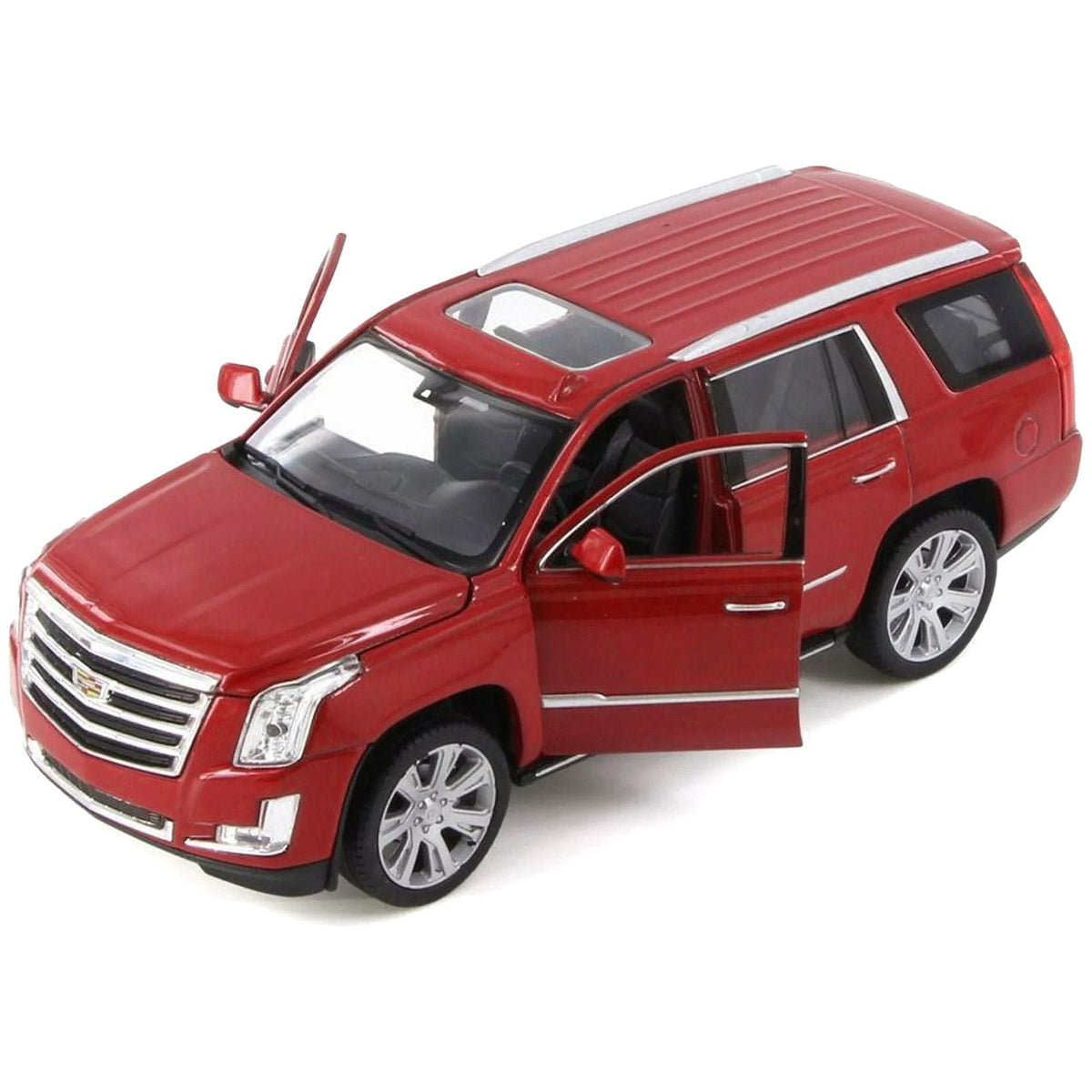 2017 Cadillac Escalade with Sunroof Red Metallic 1/24-1/27 Diecast Model Car by Welly-Welly-ModelCars.com