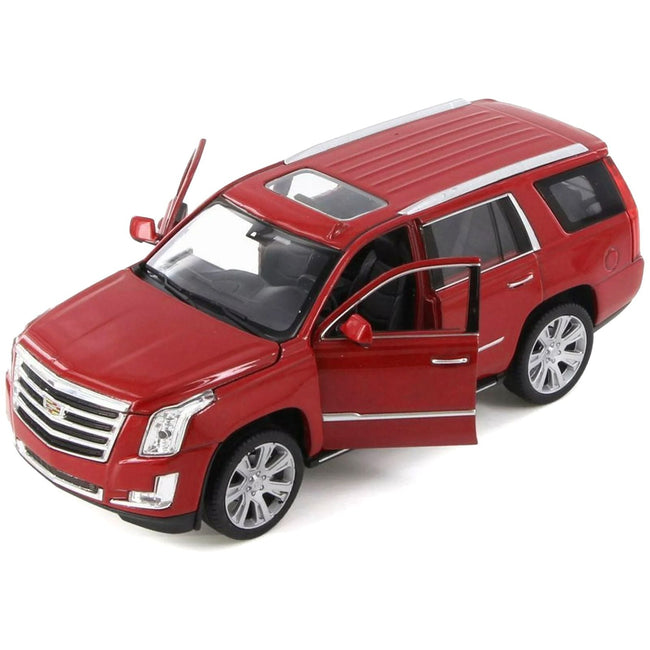 2017 Cadillac Escalade with Sunroof Red Metallic 1/24-1/27 Diecast Model Car by Welly-Welly-ModelCars.com