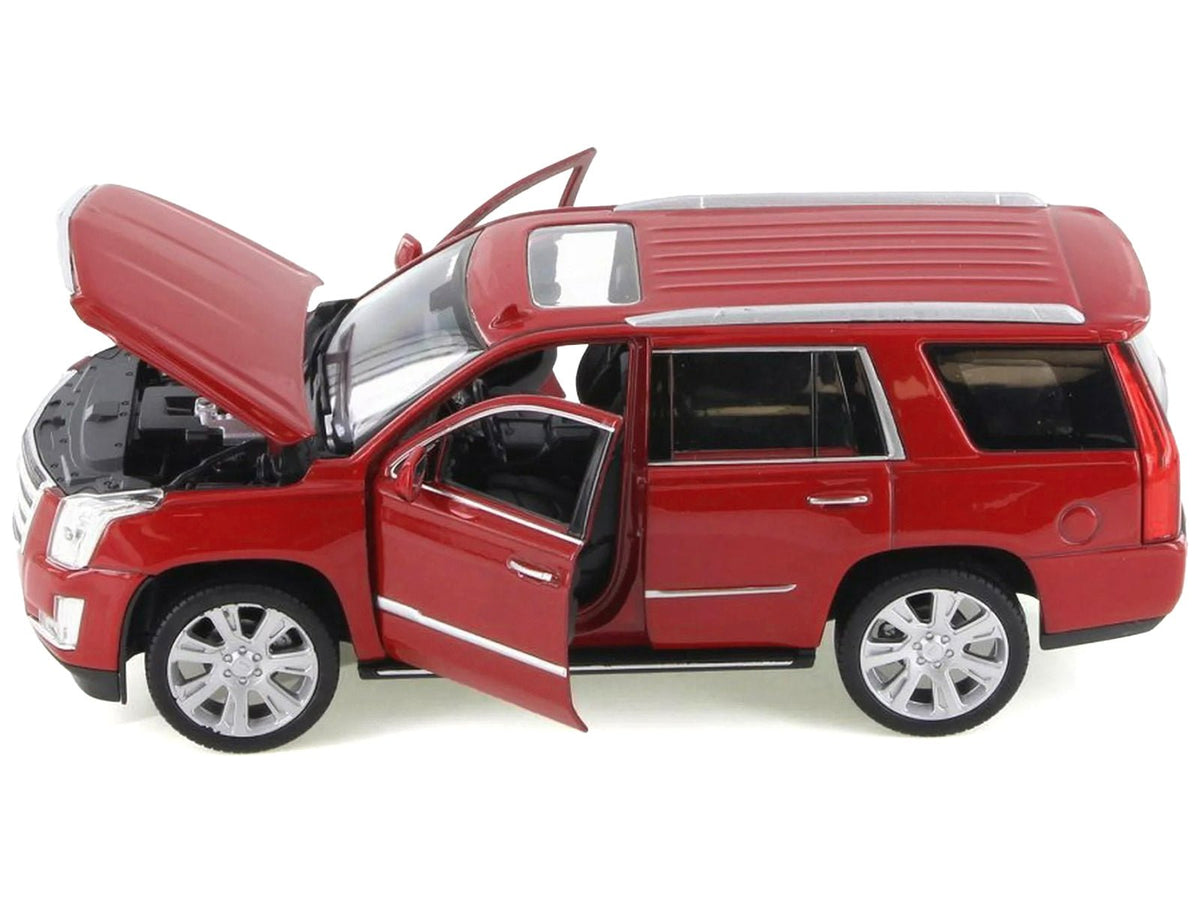 2017 Cadillac Escalade with Sunroof Red Metallic 1/24-1/27 Diecast Model Car by Welly-Welly-ModelCars.com