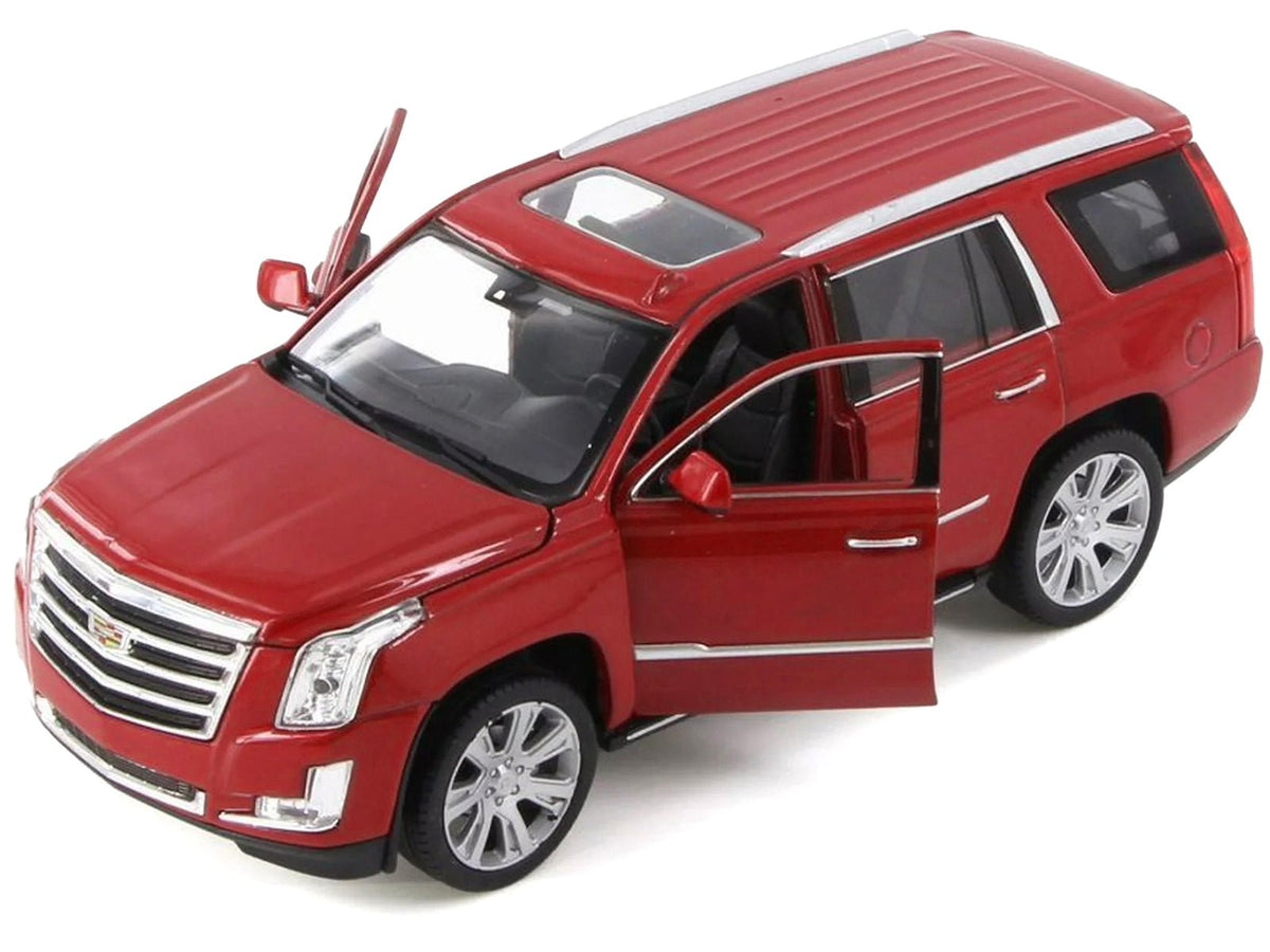 2017 Cadillac Escalade with Sunroof Red Metallic 1/24-1/27 Diecast Model Car by Welly-Welly-ModelCars.com