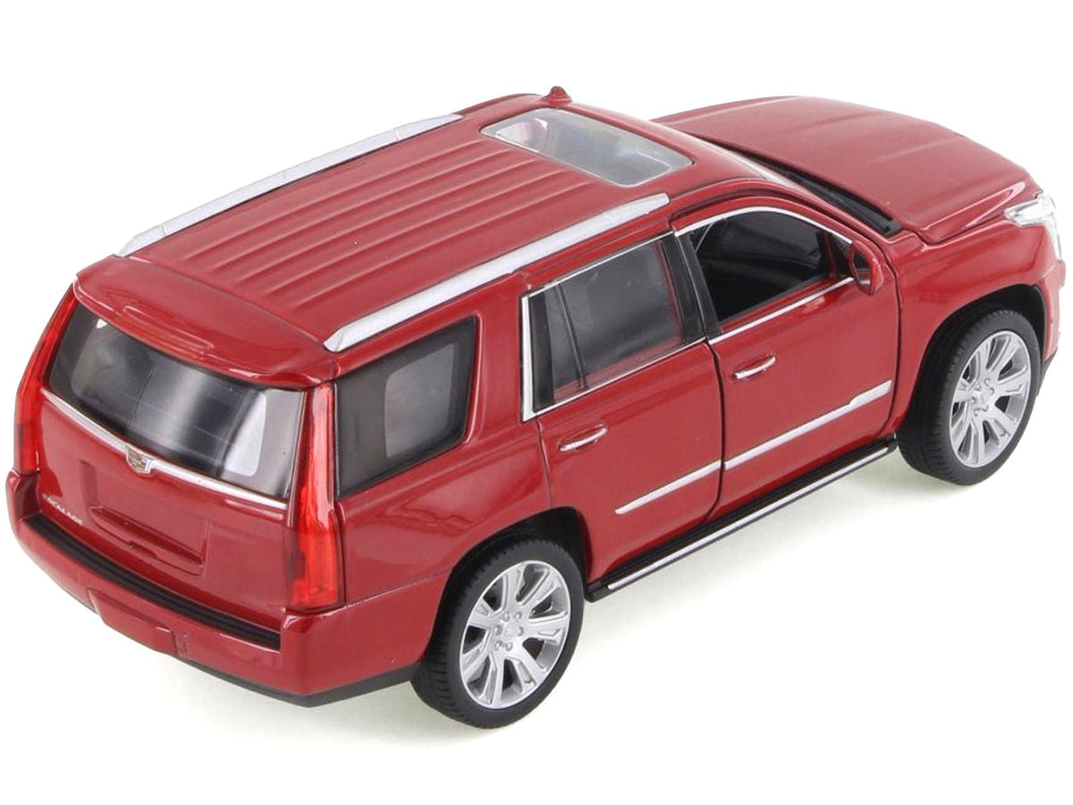 2017 Cadillac Escalade with Sunroof Red Metallic 1/24-1/27 Diecast Model Car by Welly-Welly-ModelCars.com