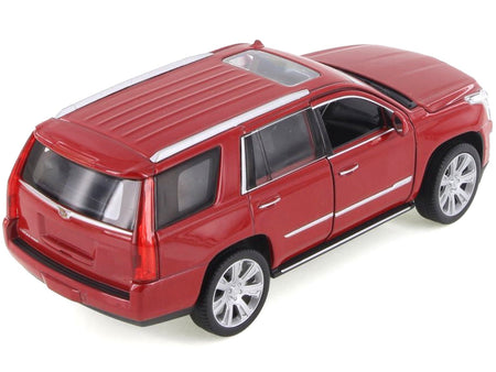 2017 Cadillac Escalade with Sunroof Red Metallic 1/24-1/27 Diecast Model Car by Welly-Welly-ModelCars.com