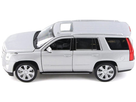 2017 Cadillac Escalade with Sunroof Silver Metallic 1/24-1/27 Diecast Model Car by Welly-Welly-ModelCars.com