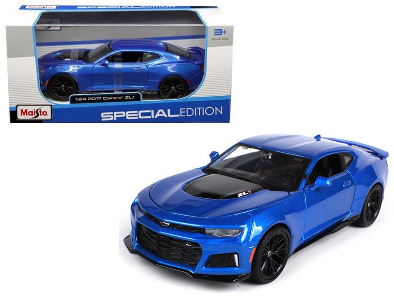 2017 Chevrolet Camaro ZL1 Blue Metallic 1/24 Diecast Model Car by Maisto-Maisto-ModelCars.com