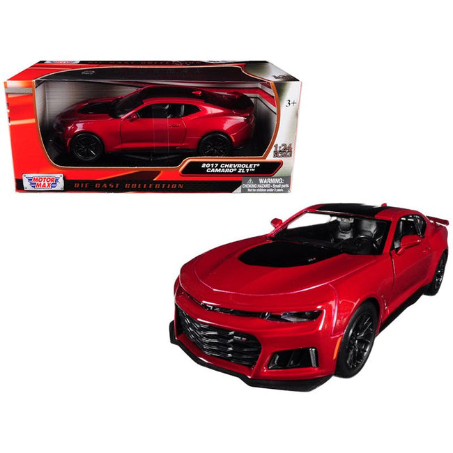 2017 Chevrolet Camaro ZL1 Burgundy 1/24 Diecast Car Model by Motormax - Motormax - ModelCars.com