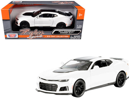 2017 Chevrolet Camaro ZL1 White 1/24 Diecast Model Car by Motormax-Motormax-ModelCars.com