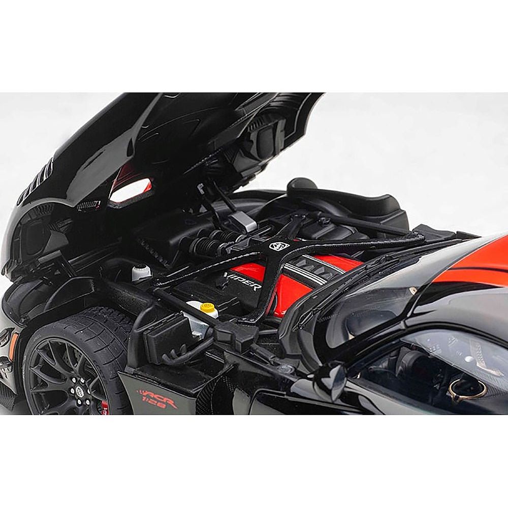 2017 Dodge Viper 1:28 Edition ACR Black with Red Stripes 1/18 Model Car by Autoart - Autoart - ModelCars.com