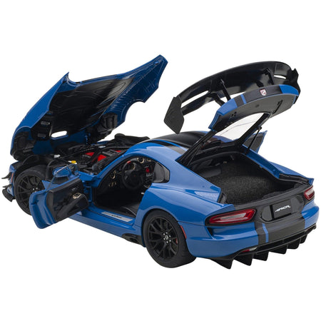 2017 Dodge Viper ACR Competition Blue with Black Stripes 1/18 Model Car by Autoart - Autoart - ModelCars.com