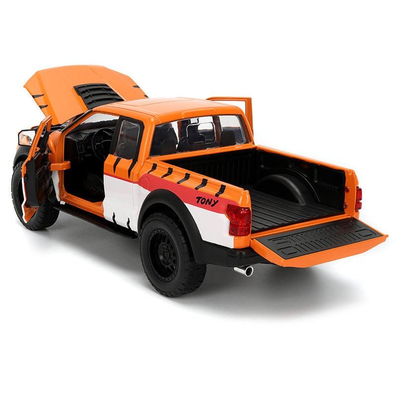 2017 Ford F - 150 Raptor Pickup Truck "Frosted Flakes" Orange with Graphics and Tony the Tiger Diecast Figure "Hollywood Rides" Series 1/24 Diecast Model Car by Jada - Jada - ModelCars.com