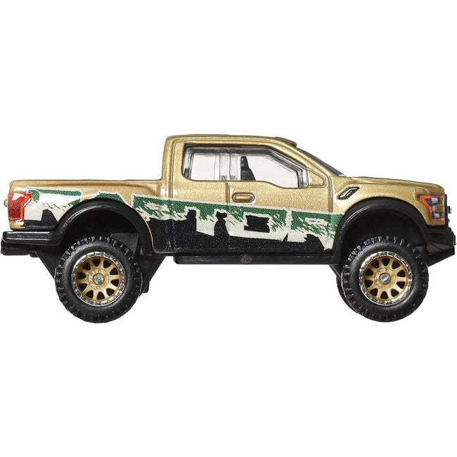 2017 Ford F-150 Raptor Pickup Truck Gold Metallic with Graphics "HW Off Road" Series Diecast Model Car by Hot Wheels-Hotwheels-ModelCars.com