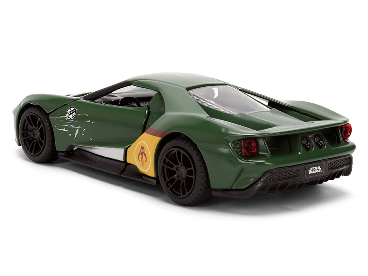 2017 Ford GT "Boba Fett" Livery Dark Green with Graphics "Star Wars" Franchise "Hollywood Rides" Series 1/32 Diecast Model Car by Jada-Jada-ModelCars.com