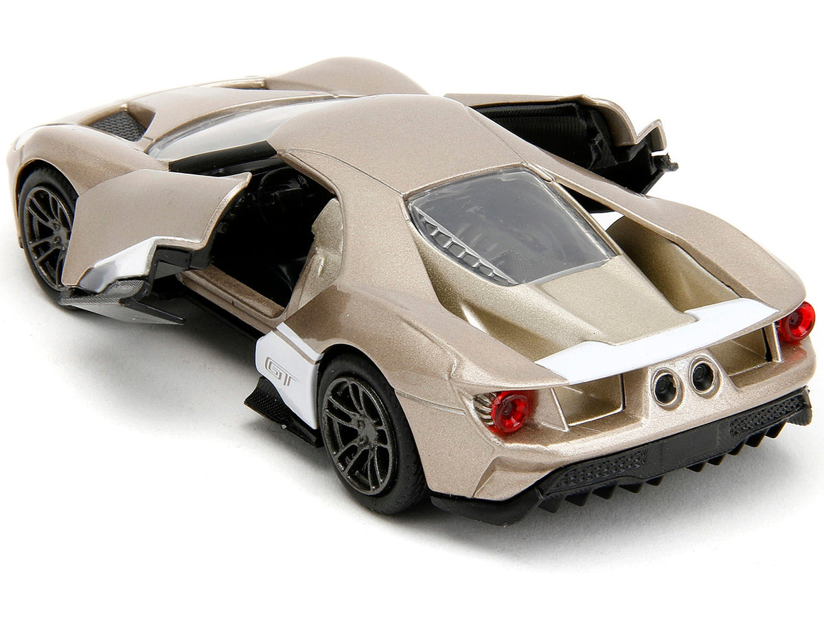 2017 Ford GT Gold Metallic with White Accents "Pink Slips" Series 1/32 Diecast Model Car by Jada-Jada-ModelCars.com