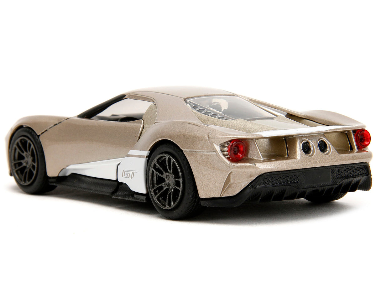 2017 Ford GT Gold Metallic with White Accents "Pink Slips" Series 1/32 Diecast Model Car by Jada-Jada-ModelCars.com