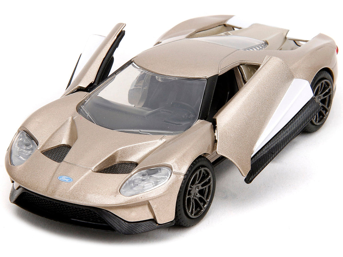 2017 Ford GT Gold Metallic with White Accents "Pink Slips" Series 1/32 Diecast Model Car by Jada-Jada-ModelCars.com