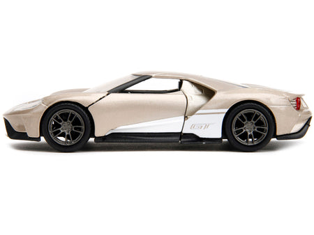 2017 Ford GT Gold Metallic with White Accents "Pink Slips" Series 1/32 Diecast Model Car by Jada-Jada-ModelCars.com