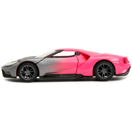 2017 Ford GT Gray Metallic and Pink Gradient "Pink Slips" Series 1/32 Diecast Model Car by Jada-Jada-ModelCars.com