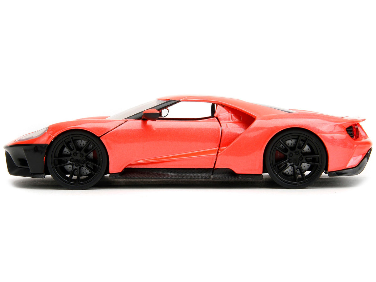 2017 Ford GT Light Red Metallic with Black Stripe "Pink Slips" Series 1/24 Diecast Model Car by Jada-Jada-ModelCars.com