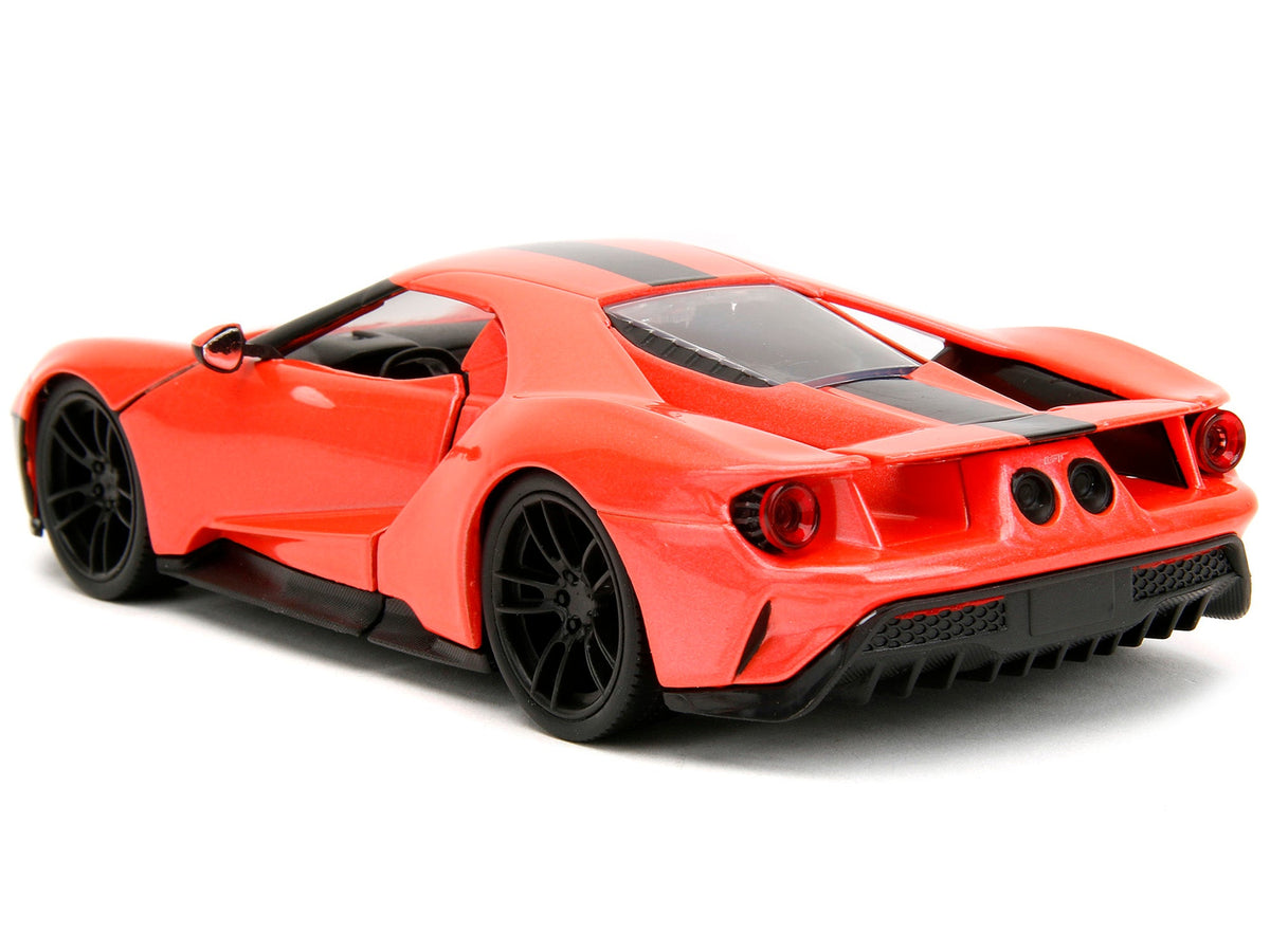 2017 Ford GT Light Red Metallic with Black Stripe "Pink Slips" Series 1/24 Diecast Model Car by Jada-Jada-ModelCars.com